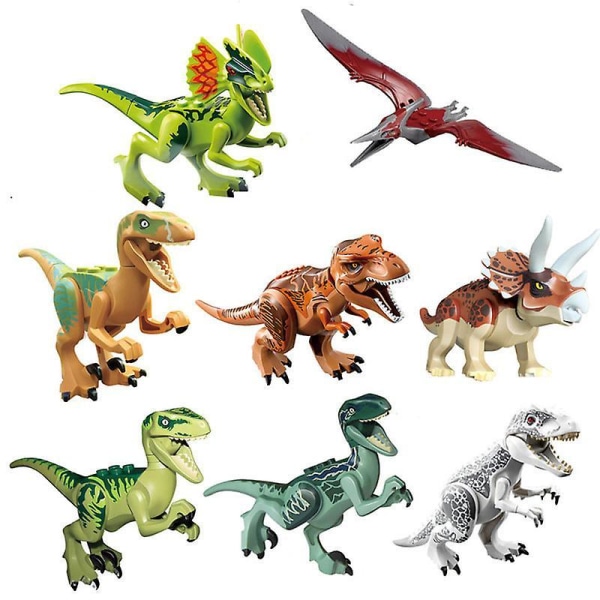 Dinosaur Building Blocks Small Particle Assembly Toy 8pcs