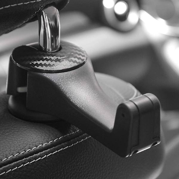 Universal Multifunctional Vehicle Car Back Seat Headrest Mobile Phone Holder Hanger Holder Hook For Bag Purse Cl 1 Black