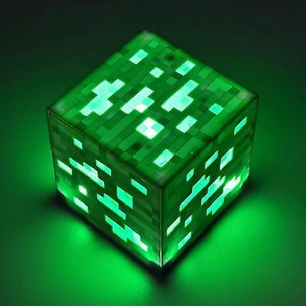 Minecraft Torch -lataus kaivosmieslamppu, värinvaihtava pullomallilelu, soihtu yövalo ORANGE