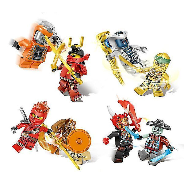 Ninja Minifigurer Sæt 24 Pak Action Figur Anime Shinobi Dukke Børnelegetøj Fødselsdagsfest Gaver
