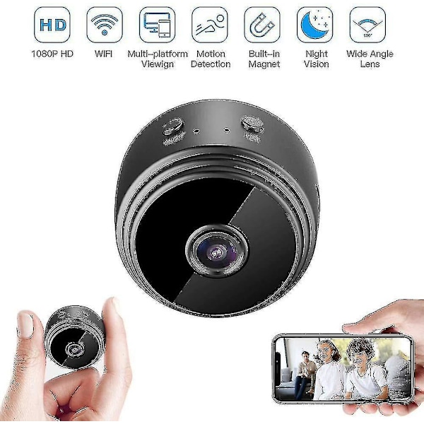 A9 Mini Trådløst Wifi Overvågningskamera 2.4ghz 1080p Smart Overvågningskamera Natkamera Indendørs