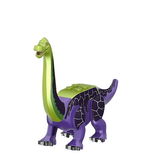 8pcs Colorful Dinosaur Building Blocks Triceratops Spinosaurus Small Particles Assembled Toy Boy Gift