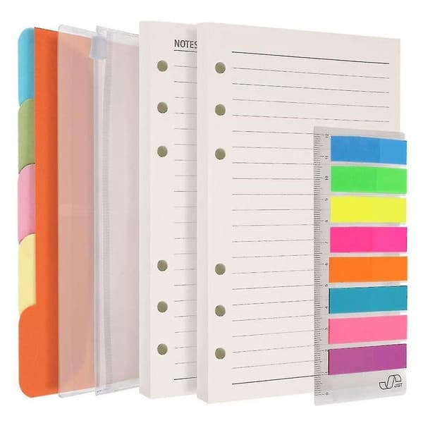 Påfyllbar Perm Journal Planner Organizer Med Lommer