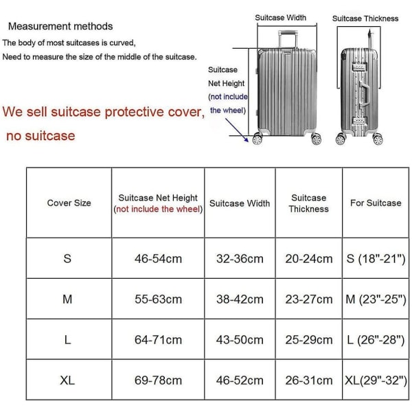 Elastic Travel Luggage Cover Travel Suitcase Protective Cover For Trunk Case Apply To 19''-32'' Suitcase Cover XL