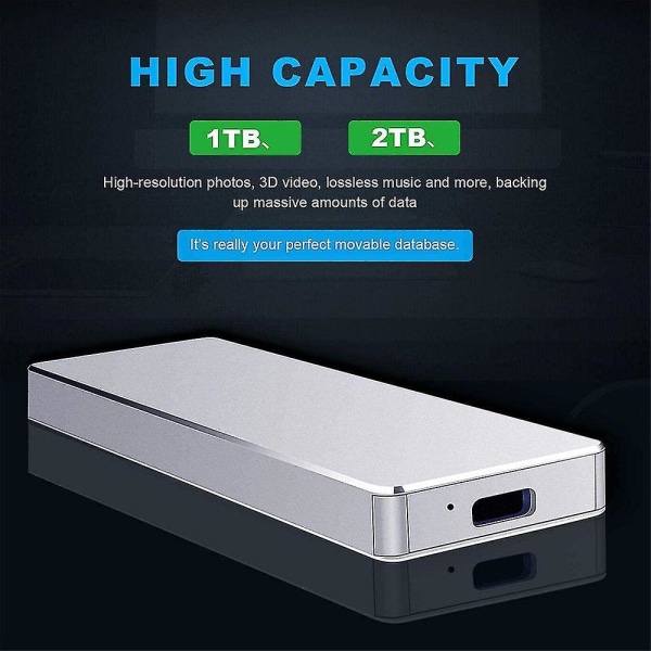 Mini Ssd Mobile Solid State Drive, External Hard Drive Usb3.0 Type C