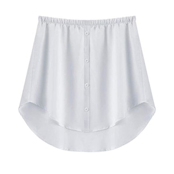 Shirt Extenders Adjustable Layering Fake Tops Lower Sweep Hem With Elastic Waist Band Mini Skirt White 2XL