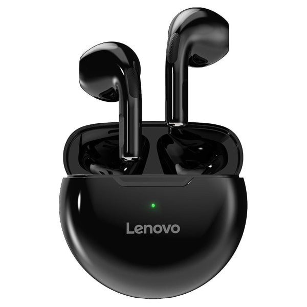 1 Pair For  Ht38 Wireless Earphones 9d Stereo Noise Reduction Heavy Bass Bluetooth-compatible 5.0 Mini In-ear Earbuds For Sports Black