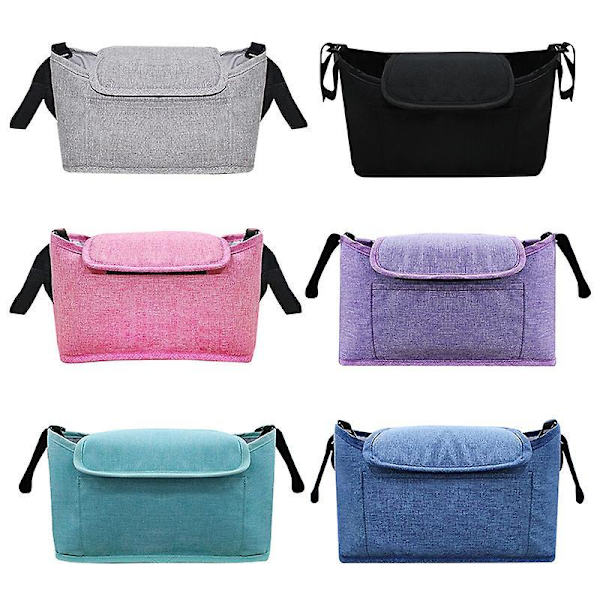 Baby Stroller Organizer Stroller Accessories Bag Large Space For All Strollers Grey