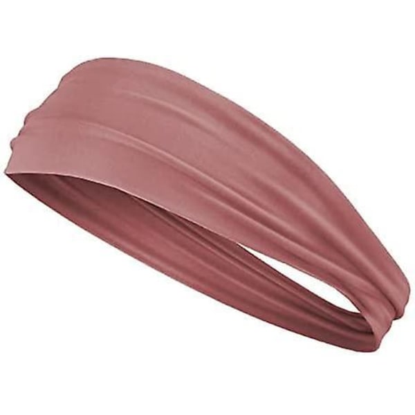 Non Slip Womens Workout Sweatbands, Mens Running Headband, Fitness Workout Stretchy Hairband Compatible With Running, Cycling, Basketball,yoga Pink brown