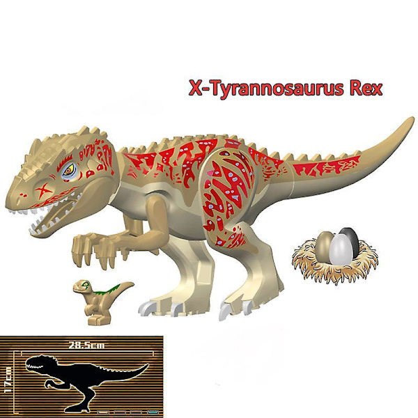 36 Style Stor Jurassic Dinosaur World Spinosaurus Ankylosaurus Dino Byggeklods Moc Model Diy Klodser Pædagogisk Legetøj Gave L24