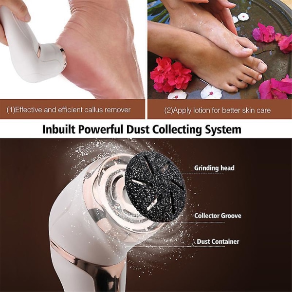 Pedicure Feet Care Electric Tools Foot File Dead Hard Skin Callus Remover Automatic Vacuuming Grinding Pedicure Tools