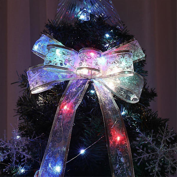 4m 40led Ribbon Fairy String Lights Gift Wraps Christmas Tree Party Decoration Multicoloured