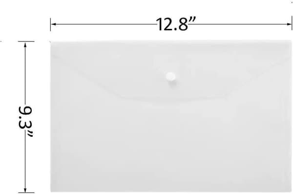 Premium Envelope Envelope 10 Pcs Plastic Document Envelopes With Snap Button Quality Clear Document Folder For A