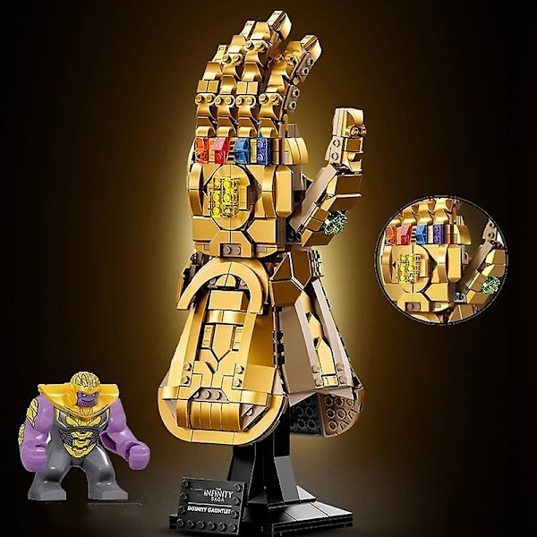 Ny 589 stk Thanos Infinity Handske Gauntlet Infinity Stone Kompatibel 76191 Endgame Gauntlet Handske DIY Legetøj Til Børn Julegave Uden Æske Uden Æske