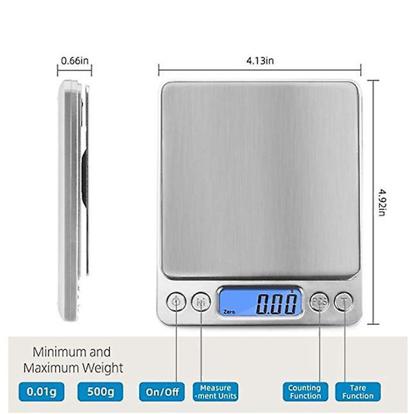 LCD Digital Vægt 3000g Mini Elektronisk Gram Vægt Balance Vægt