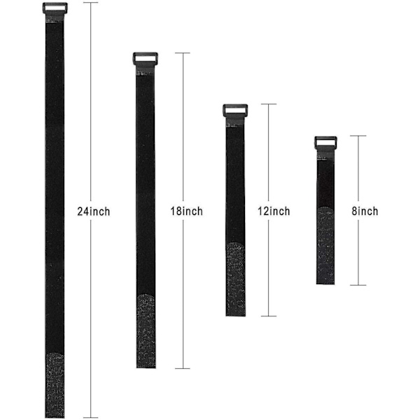 30pcs Reusable Fastening Cable Straps Cable Ties Set,adjustable Multipurpose Hook And Loop