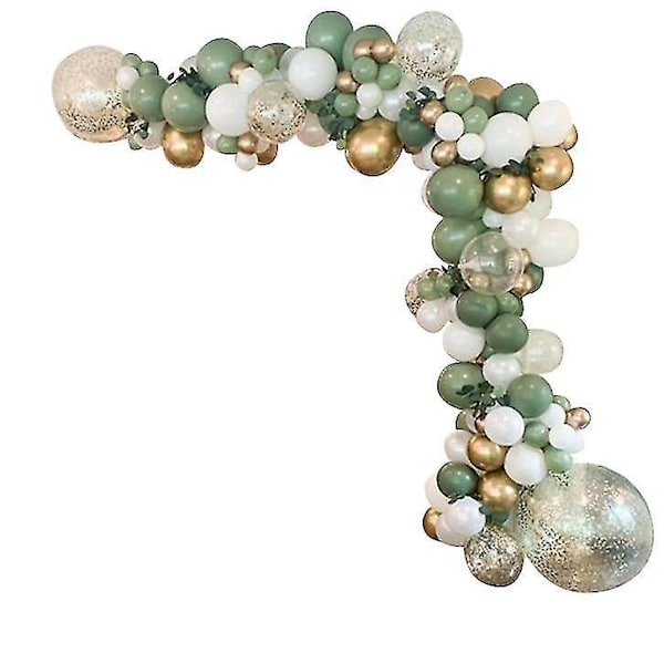 Retro Green Balloon Chain Set Arch Scene Layout Party Decoration