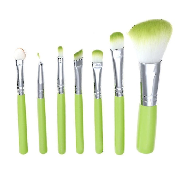 7pcs Makeup Brush Green