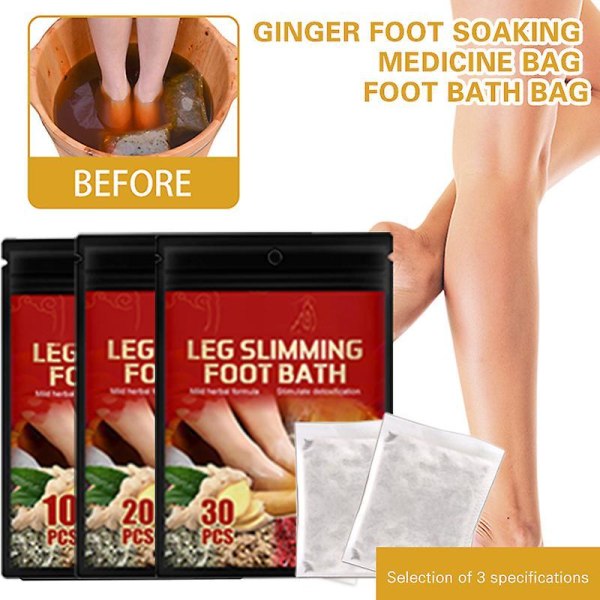 Leg Slimming Foot Bath Bag Dispelling Cold Dampness Ginger Foot Bath Bag Professional Body Health 30pcs
