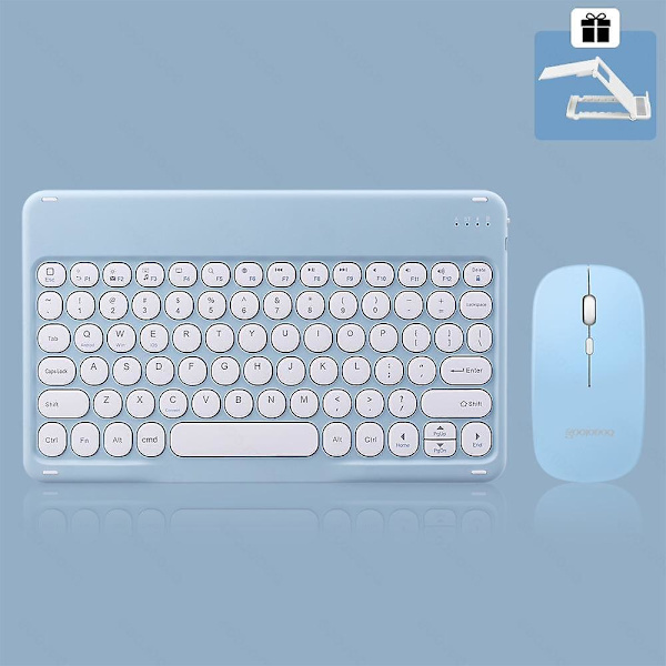 Ipad Keyboard And Mouse Combo, Wireless Bluetooth Keyboard BLUE C