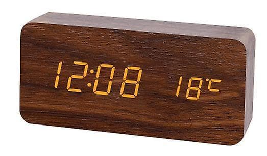 2022 New Simple Square Alarm Clock (display Time, Date And Temperature) In Various Colors