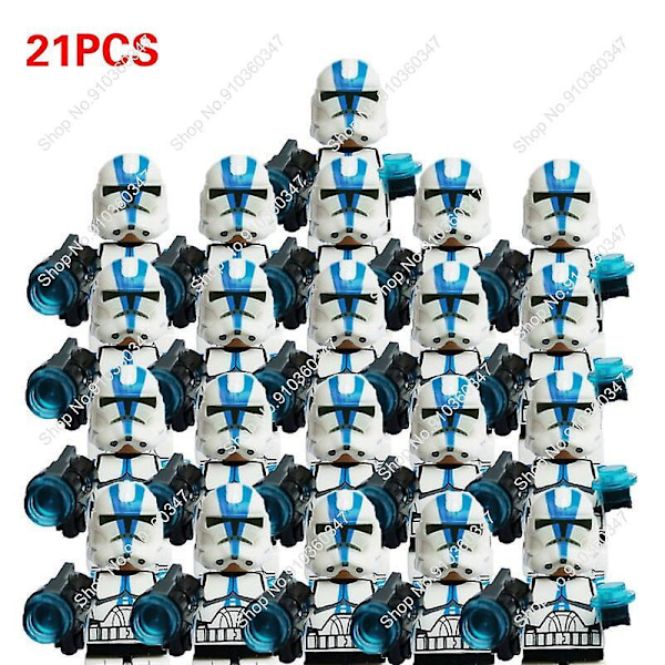 21 Pieces Of New Star Strom Wars Clone Trooper Compatible With 9488 Building Blocks Children's Toys