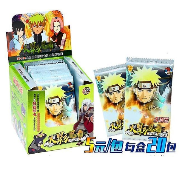 Naruto Playing Cards Japanese Cartoon Schoolmaster Series Ssp Card Uchiha Sasuke Ninja War R Children's Toys S 20PACK 100PCS