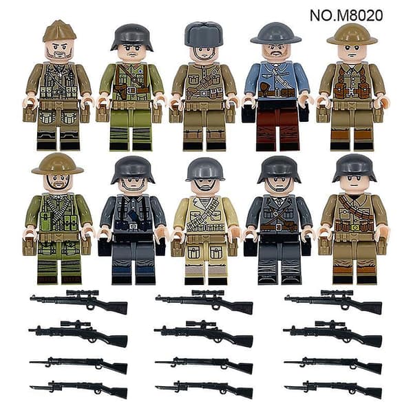 Military Building Blocks Dolls Us Air Force Small Particle Assembly Toy 8pcs M8020