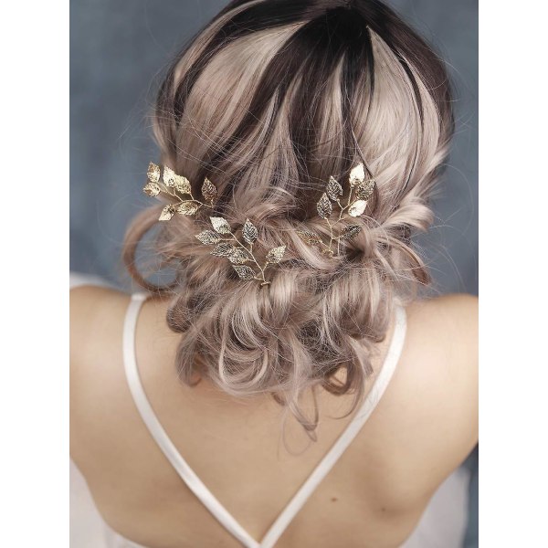 Bride Hair Accessories Hair Pins Clip Vintage Gold Leaf Bridesmaid Headpiece Customised Wedding Pack Of 3
