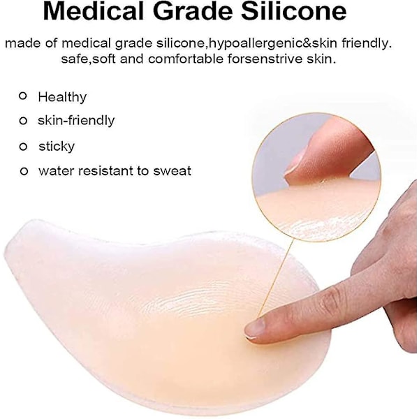 Adhesive Bra For Women Push Up, Premium Silicone Bra Tape Breast Lift Pasties Sticky Bra M/l/xl Cup