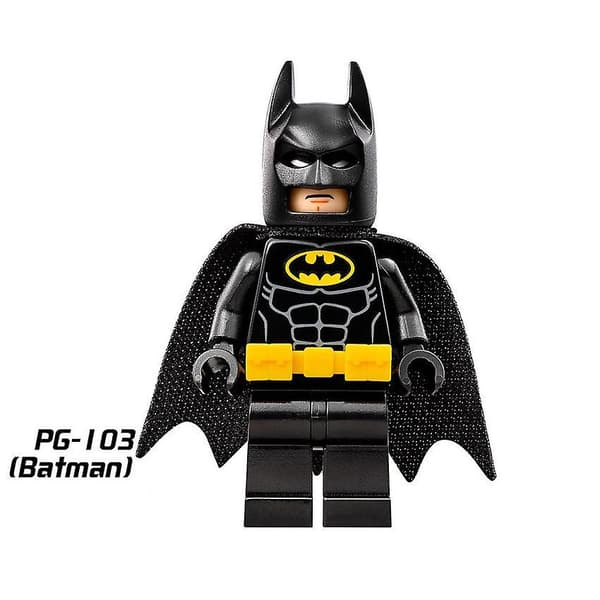 8pc Superhero Building Block Doll Educational Toy