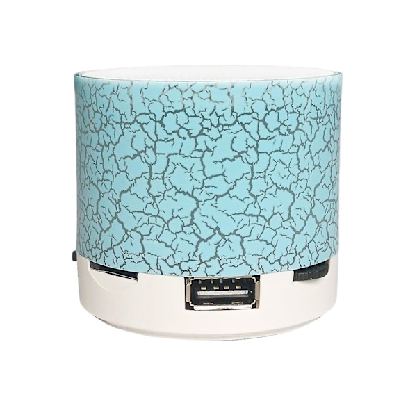 A9 Portable Crack Rechargeable Led Light Wireless Bluetooth-compatible Speaker Music Playe Blue