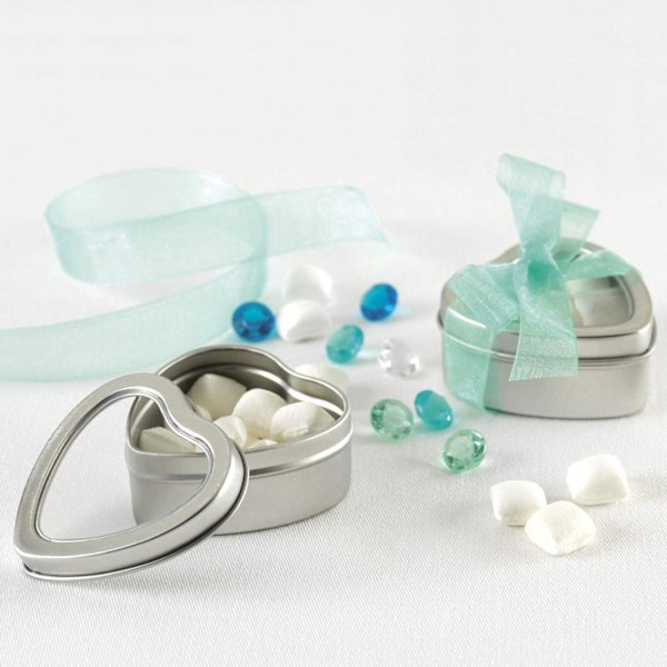 30pcs Heart Metal Tins,empty Silver Metal Tins With Clear Window