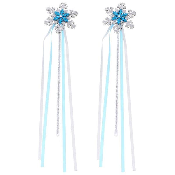 2 stk. Tryllestav med snefnugdesign