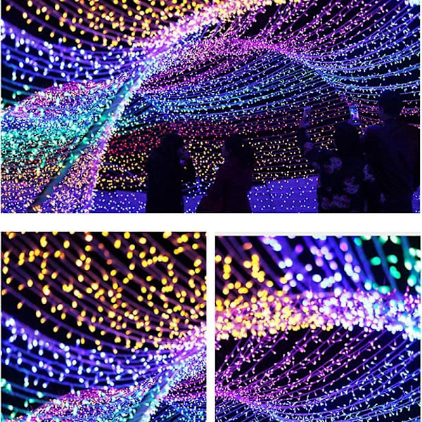 100M 1000 LED Jule LED Lys Udendørs Eventyr Garland Ferie Bryllupsfest Eventyr Garland
