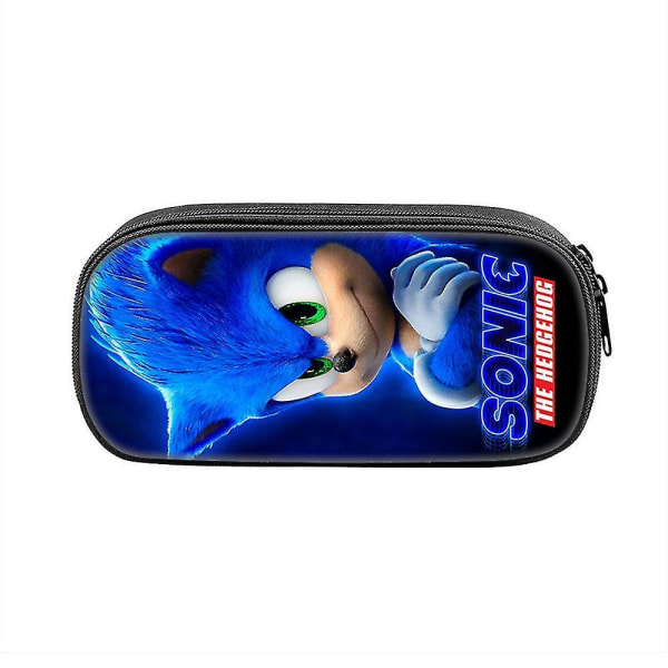 Sonic The Hedgehog 3d Print Pencil Case Pen Bag Pouch Student Stationery Organizer A