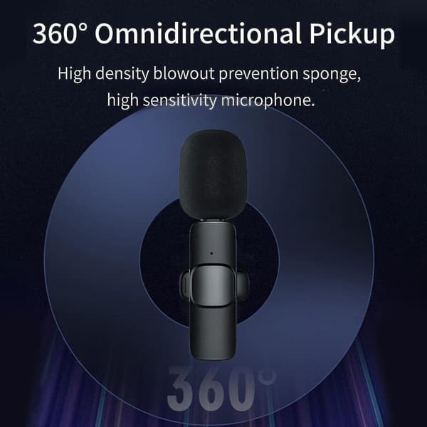Wireless Lavalier Microphone Noise Reduction Mic For Tiktok Recording Vlog Live Streaming