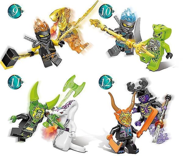 48 Phantom Ninja Minifigures Vs. Basilisk With Weapons Childrens Educational Assembling Building Blocks Toys
