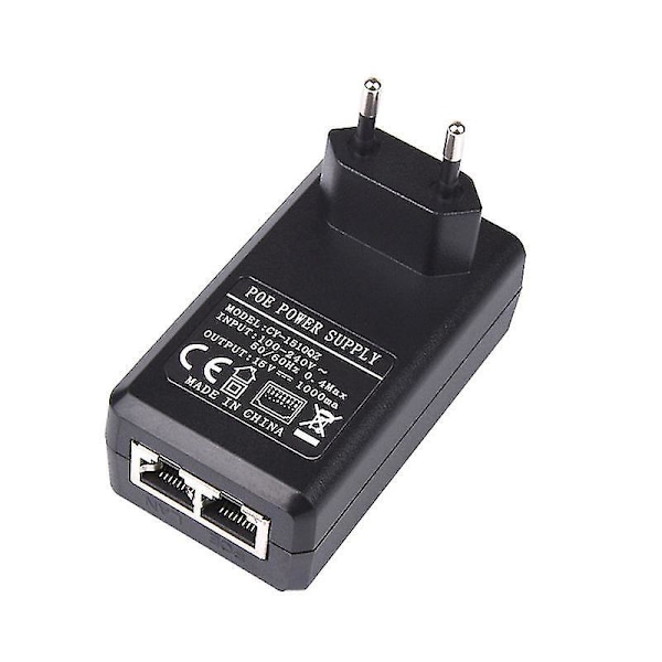 15v 1a Poe-injektoradapter til AP-sikkerheds-IP-kamera Poe-switch EU-stik