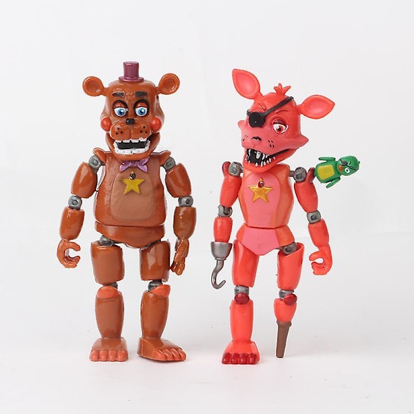 6 stk. Midnight Harem Five Nights At Freddy's Dukke Tegneserie Anime Dukke Legetøj Gave Med Bevægelige Led