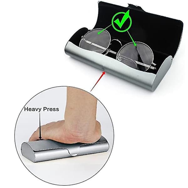 1 Pcs Glasses Case Hard Shell Eyeglass Case Aluminum Light Nearsighted Spectacle Case Box Eyeglasses Case