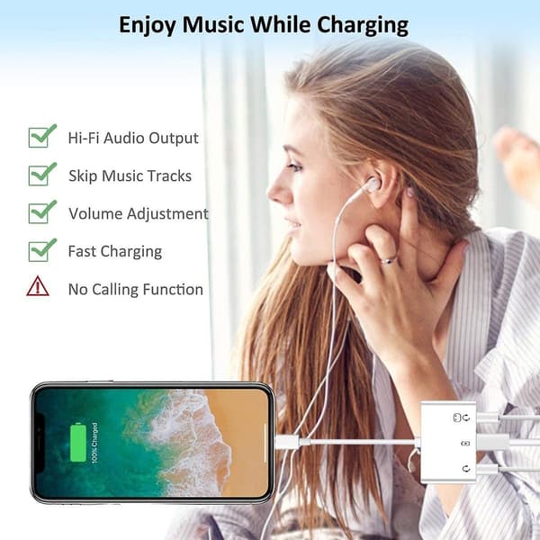 3,5 mm dobbelt hovedtelefon splitter til iPhone/iPad