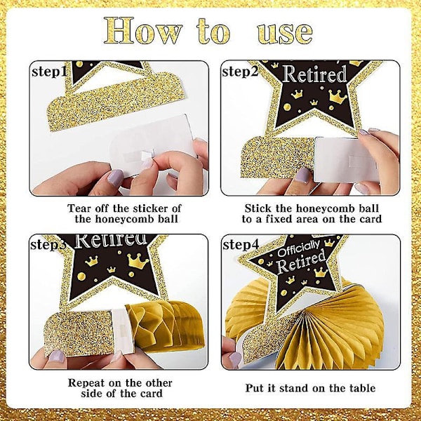 Black Gold Age Birthday Themed Desktop Honeycomb Birthday Party Decoration Supplies Ornaments 20 age