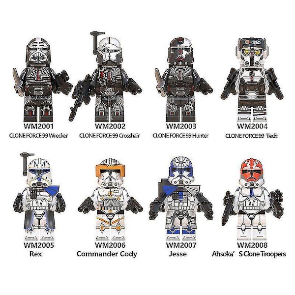 8pcs Star Wars Series Destroyer Jesse Assembled Minifigure Building Blocks Children's Toy