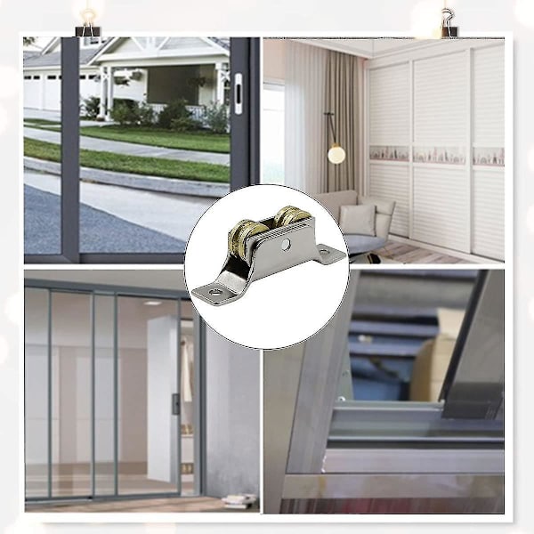 Sliding Door Wheels Two Wheels - Iron Casters, Fixed Groove Gate Roller Support U-groove Wheel, Roll