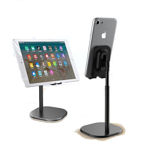 Dual Rotating Shaft Foldable Desktop Lazy Mobile Phone Ipad Com k1Black