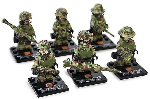Military Building Blocks Doll 6pcs