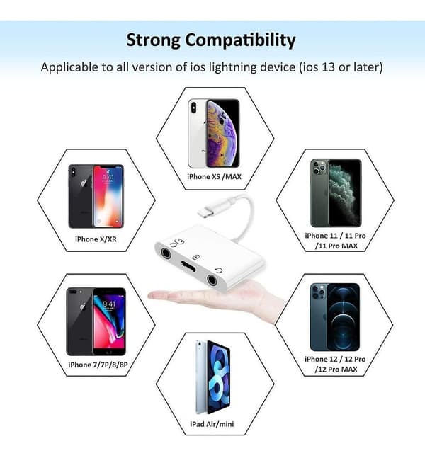 3,5 mm dobbelt hovedtelefon splitter til iPhone/iPad