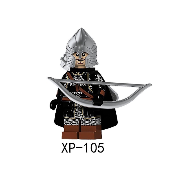 4pcs Lord Of The Ring Building Blocks Steel Duo Gun Infantry Archer Sword Infantry Minifigures Inserting Toy Building Blocks