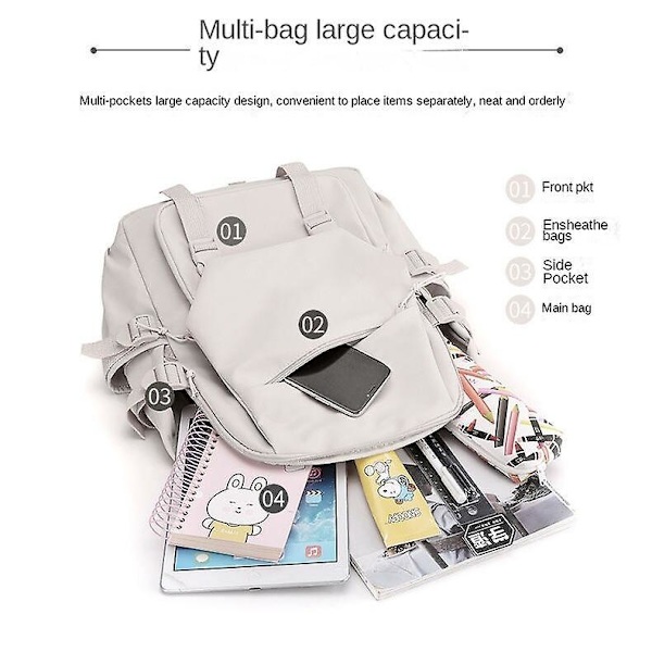 Naruto School Bag Naruto Backpack Large Capacity Student Backpack-d Style black